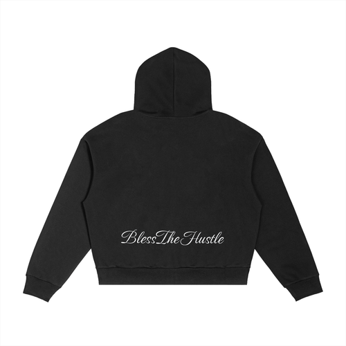 BlessTheHustle Contrast Plaid Boxy zip up